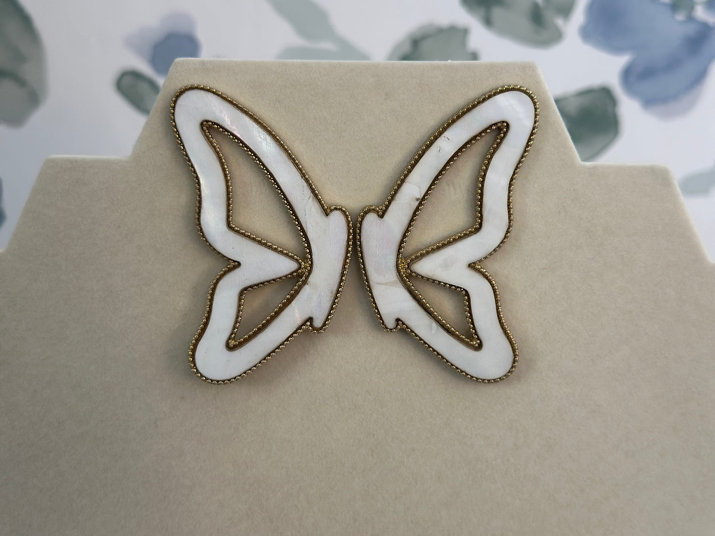 Marble Butterfly Earrings
