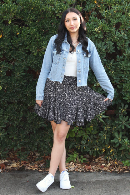 Leopard Print Mini Skirt