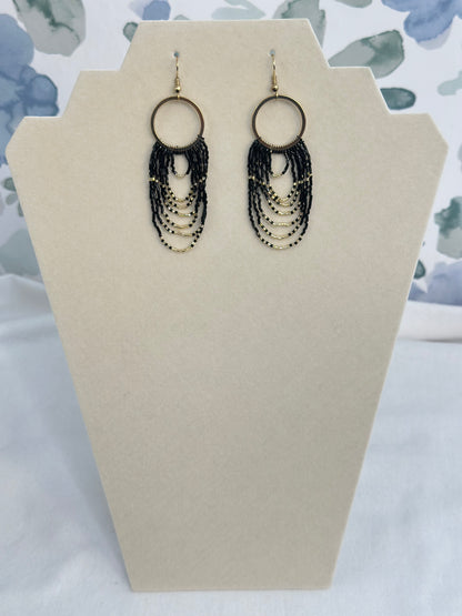 Beaded Fringe Earrings