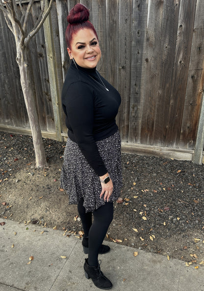Leopard Print Mini Skirt