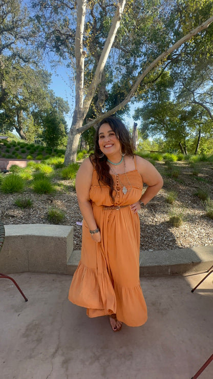 Smocked Bodice Maxi Dress