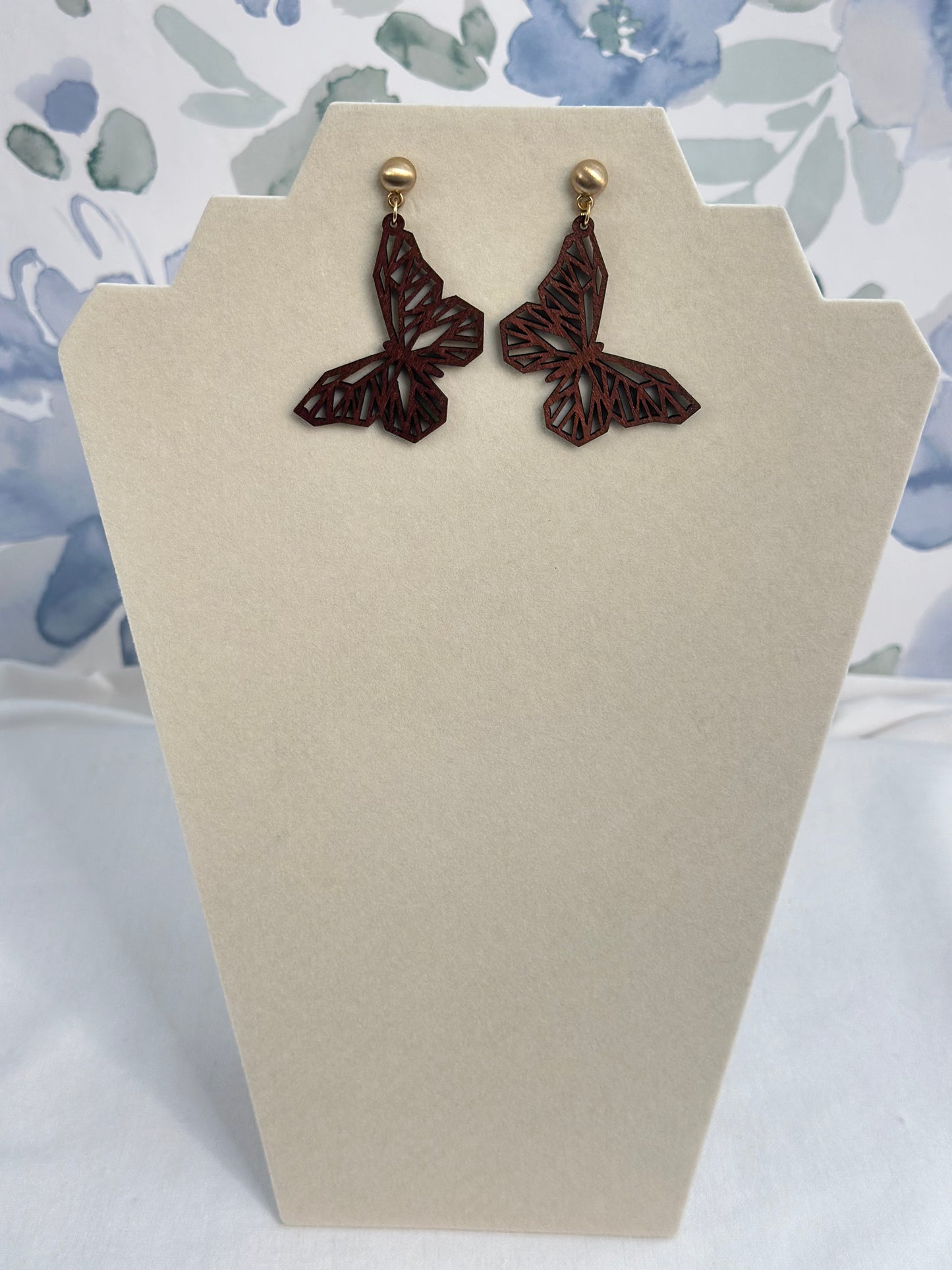 Wooden Butterfly Earrings